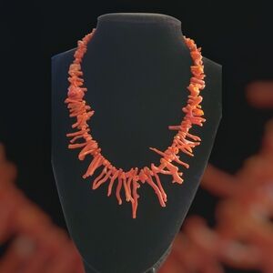 Vtg. Natural Coral Necklace